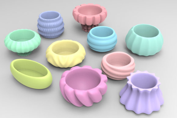 10 Cute Geometric 3D Printing Planters for Modern Spaces