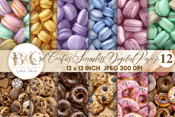 3D Cookies Seamless Digital Paper: A Versatile Tool for Creative Designers