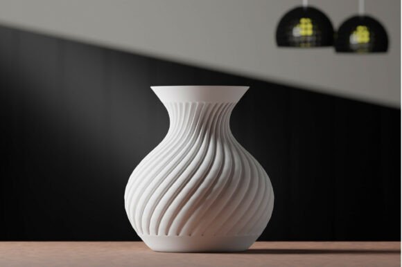 3D Elegant Swirl Vase: A Fusion of Art and Innovation