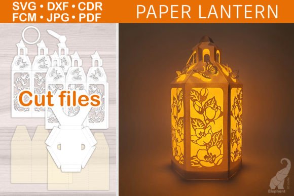 3D Floral Paper Lantern SVG Cut File for Creative Projects