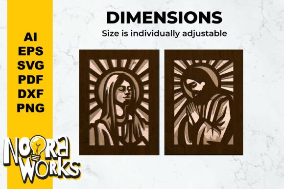 3D Jesus Christ and Virgen Maria Cut SVG: A Timeless Craft for Meaningful Expression