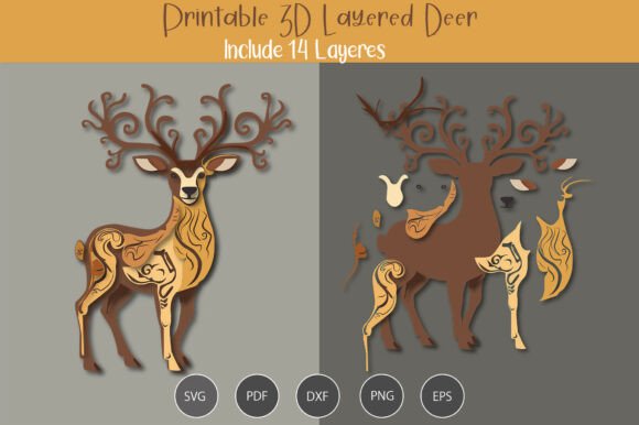 3D Layered Deer SVG: A Creative Digital Asset for Designers and Enthusiasts