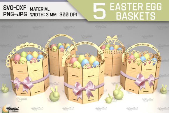 3D Round Easter Egg Basket Bundle SVG: Creative Possibilities for Every Occasion