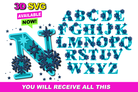 Alphabet 3D SVG Snowflake: A Creative Solution for Holiday and Seasonal Projects