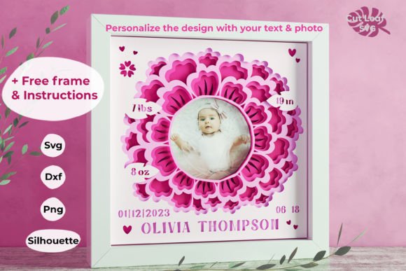 Baby Girl Birth Stats 3D Shadowbox: A Creative Keepsake Option for New Parents