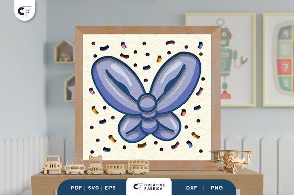 Crafting Elegance with the Balloon Butterfly 3D Paper Cut SVG