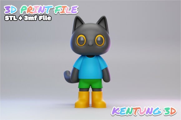 Create Your Own Adorable Kawaii Cat Figurine with This 3D Printable Model