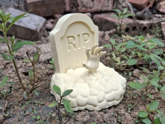 Creepy Tombstone 3D Print Model for Bambu Lab A1 Mini