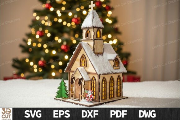 How the Christmas Wooden Church 3D SVG Laser Cut is Elevating Holiday Decor and Creative Craftsmanship