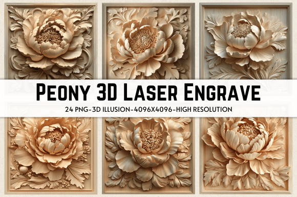 Peony 3D Laser Engrave: A High-Quality Design for Creative Projects