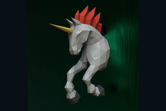 Unicorn 3D Papercraft PDF SVG Cricut