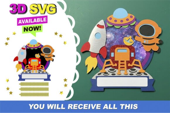 Unleash Creativity with the Space Lunar Ship Topper 3D SVG