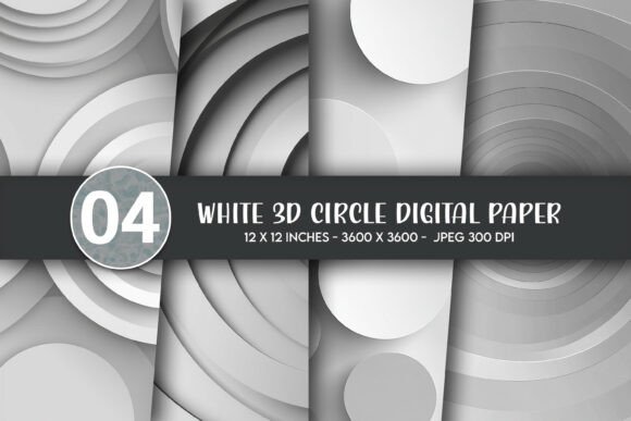 White 3D Circle Digital Paper: A Versatile Design Asset for Creative Projects